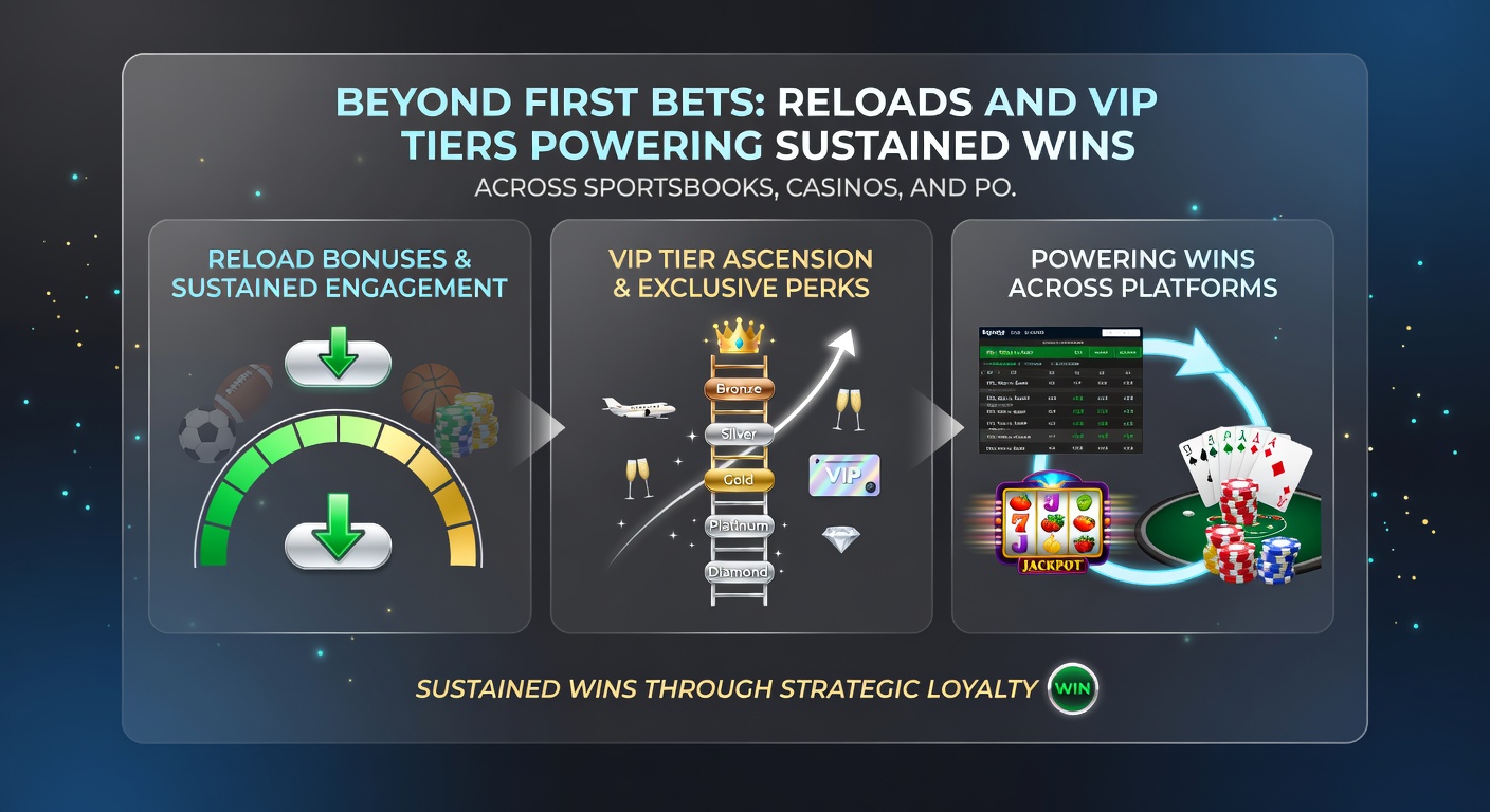 Chart showing VIP tier progression with reload bonuses fueling account growth in multi-platform gaming environments
