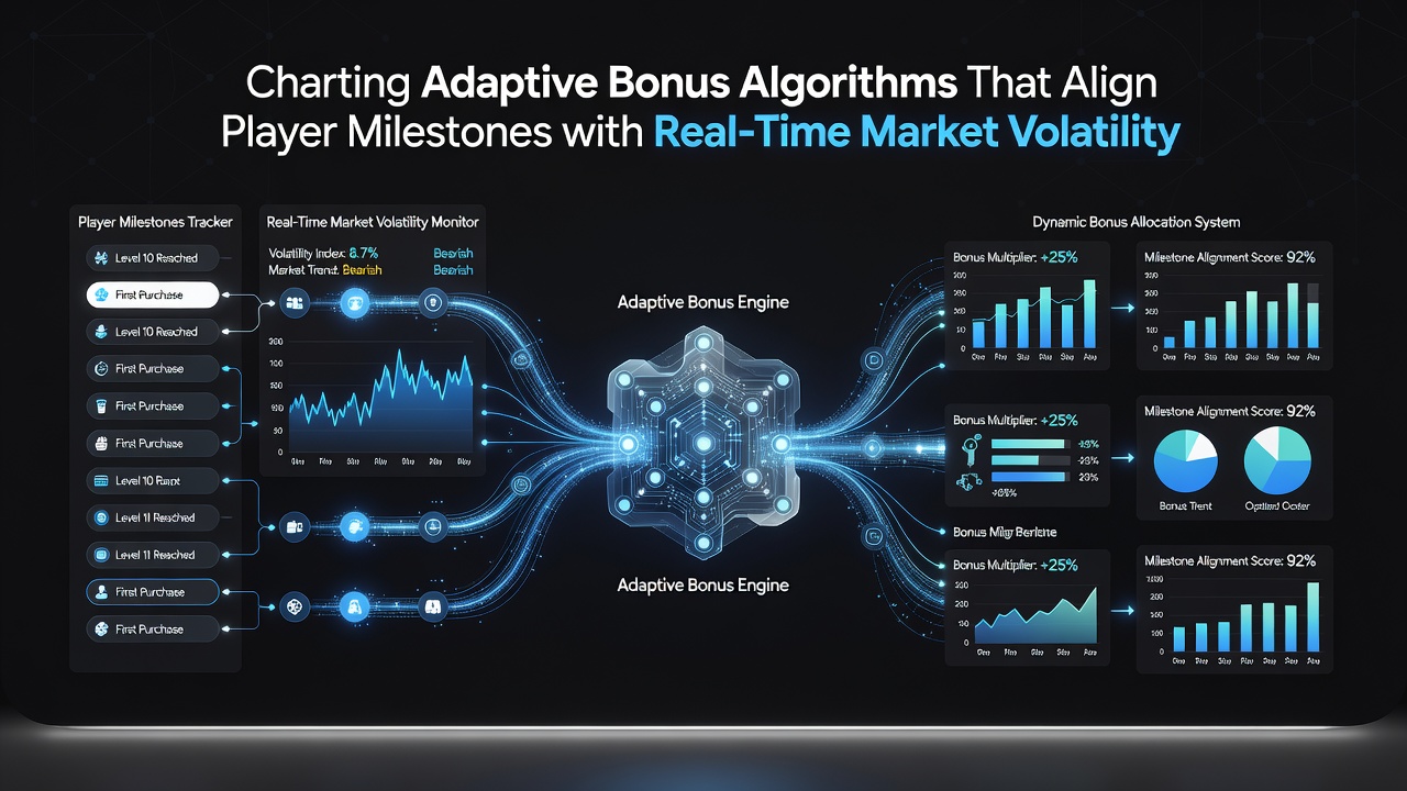 Chart illustrating player milestone progression linked to real-time market volatility metrics