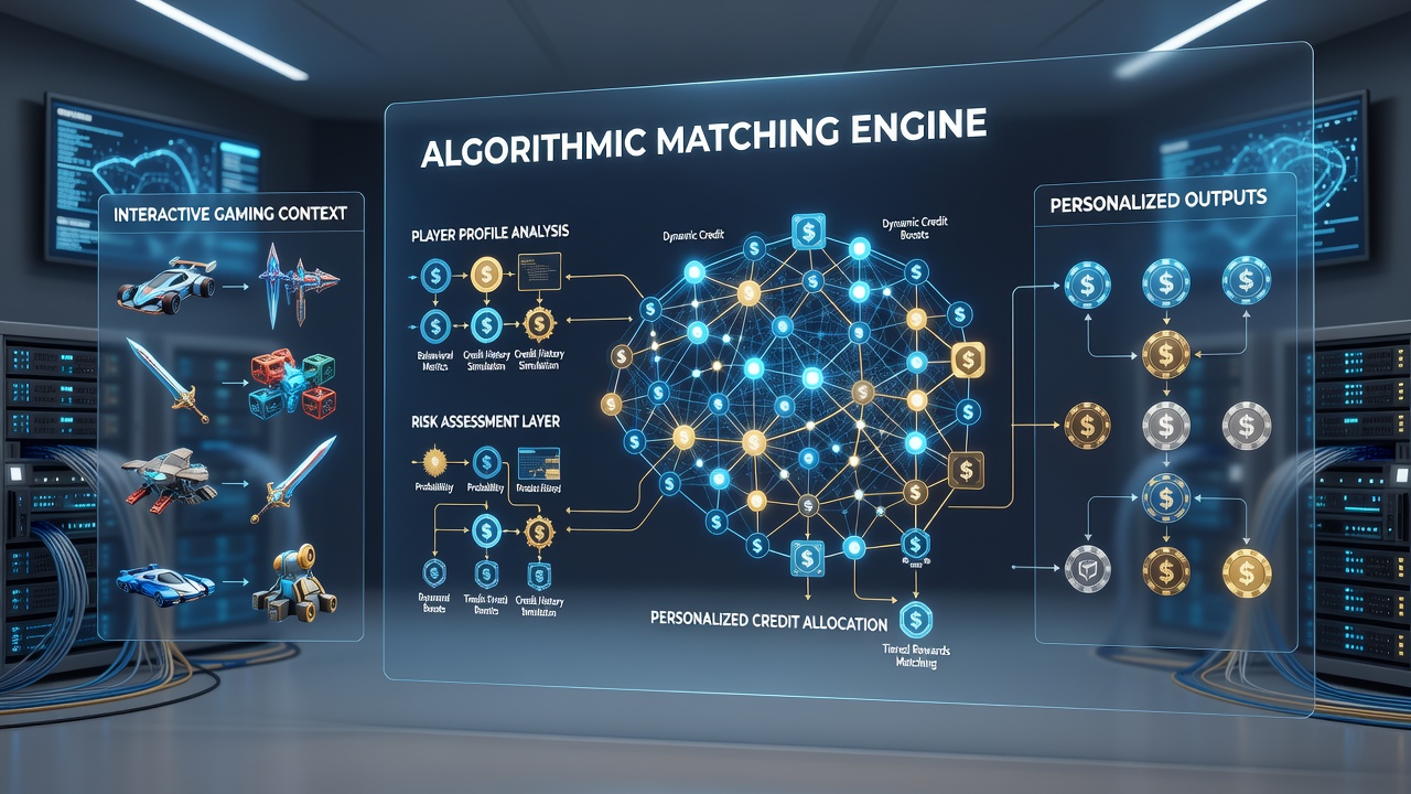 Flowchart showing player segmentation and credit personalization workflow in gaming apps