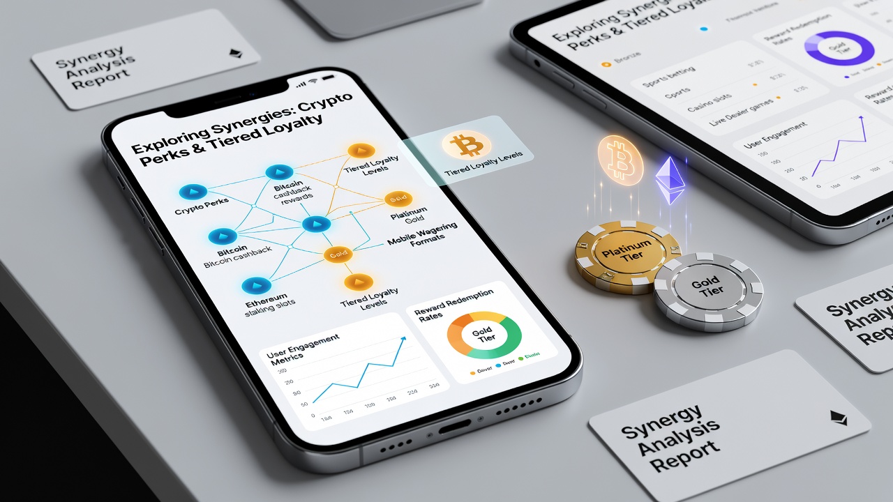 Dashboard view of tiered loyalty progression with crypto transaction history highlighted in a mobile casino and sportsbook interface
