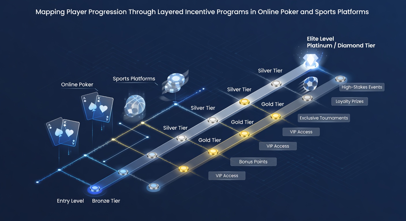Player progression chart showing incentive layers in poker and sports platforms