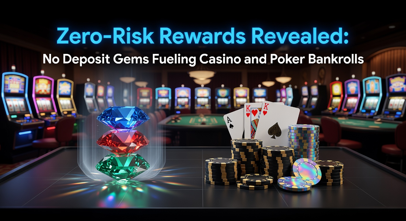 Player accessing no-deposit bonus on casino app, building poker bankroll without upfront risk